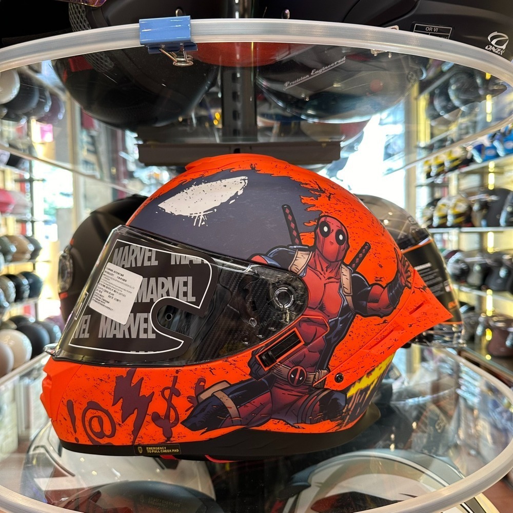 《一戴安全帽》MESUCA 麥斯卡 M601 彩繪 Deadpool 死侍聯名 全罩安全帽 👍買就送多層膜鏡片-細節圖2