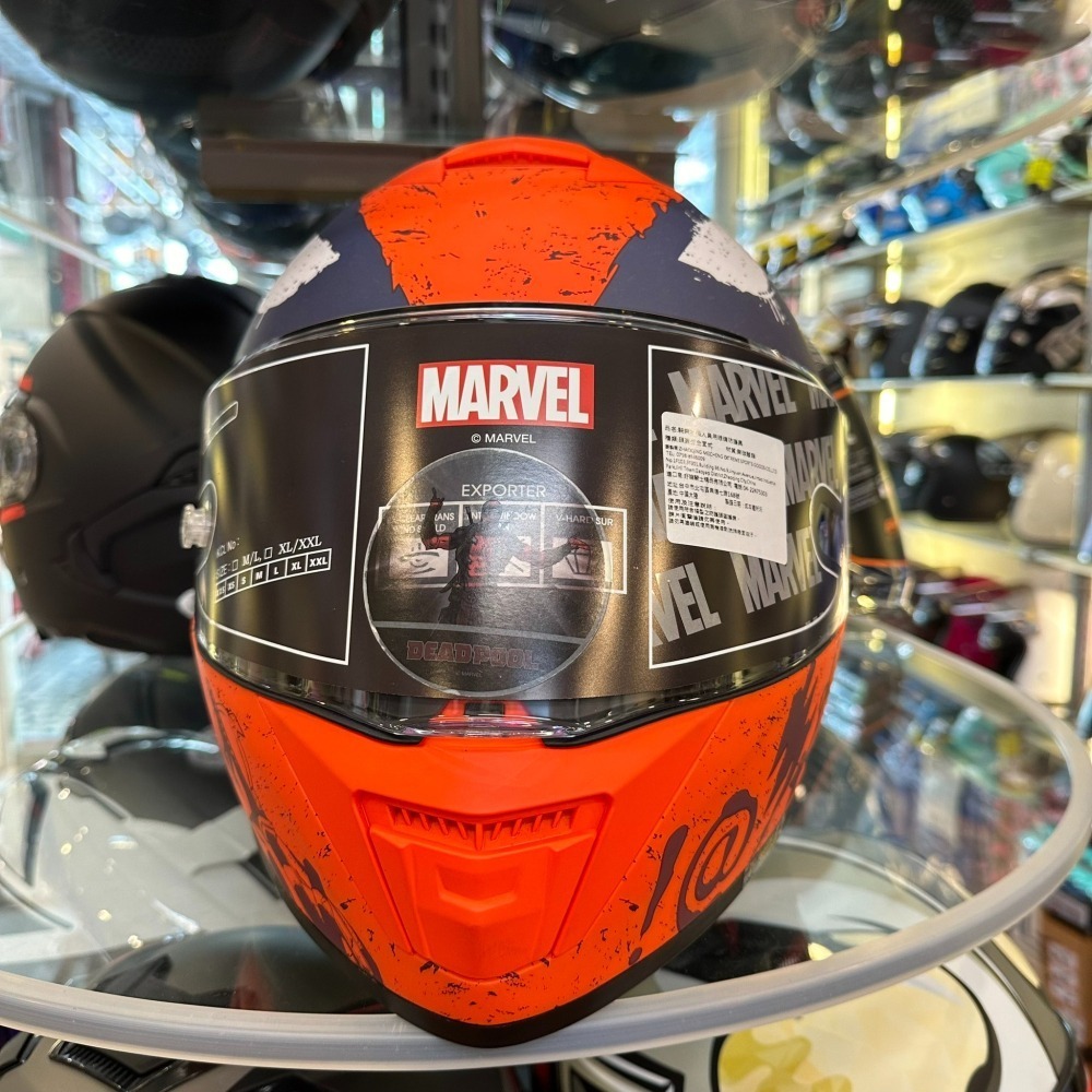 《一戴安全帽》MESUCA 麥斯卡 M601 彩繪 Deadpool 死侍聯名 全罩安全帽 👍買就送多層膜鏡片-細節圖3