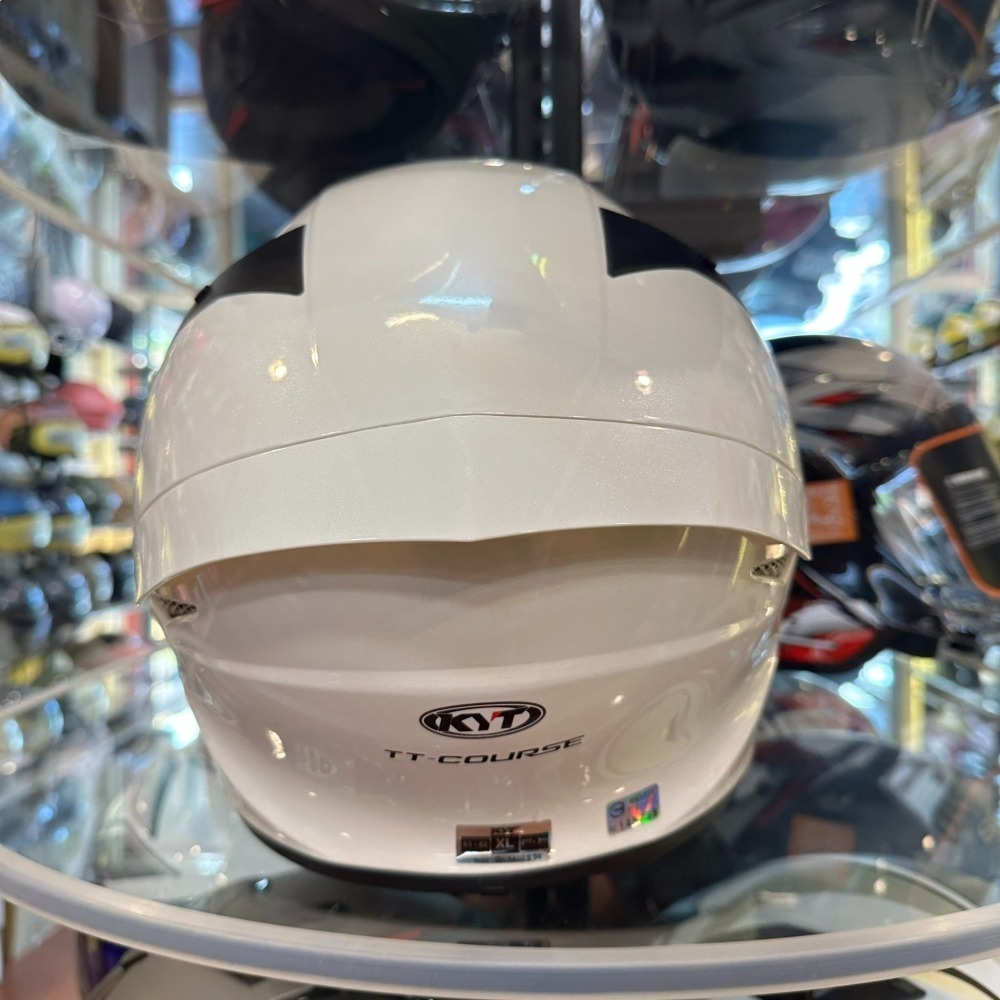 《一戴安全帽》KYT/TTC 素色 白 全罩式安全帽 可搭配藍芽+多層膜鏡片-細節圖5