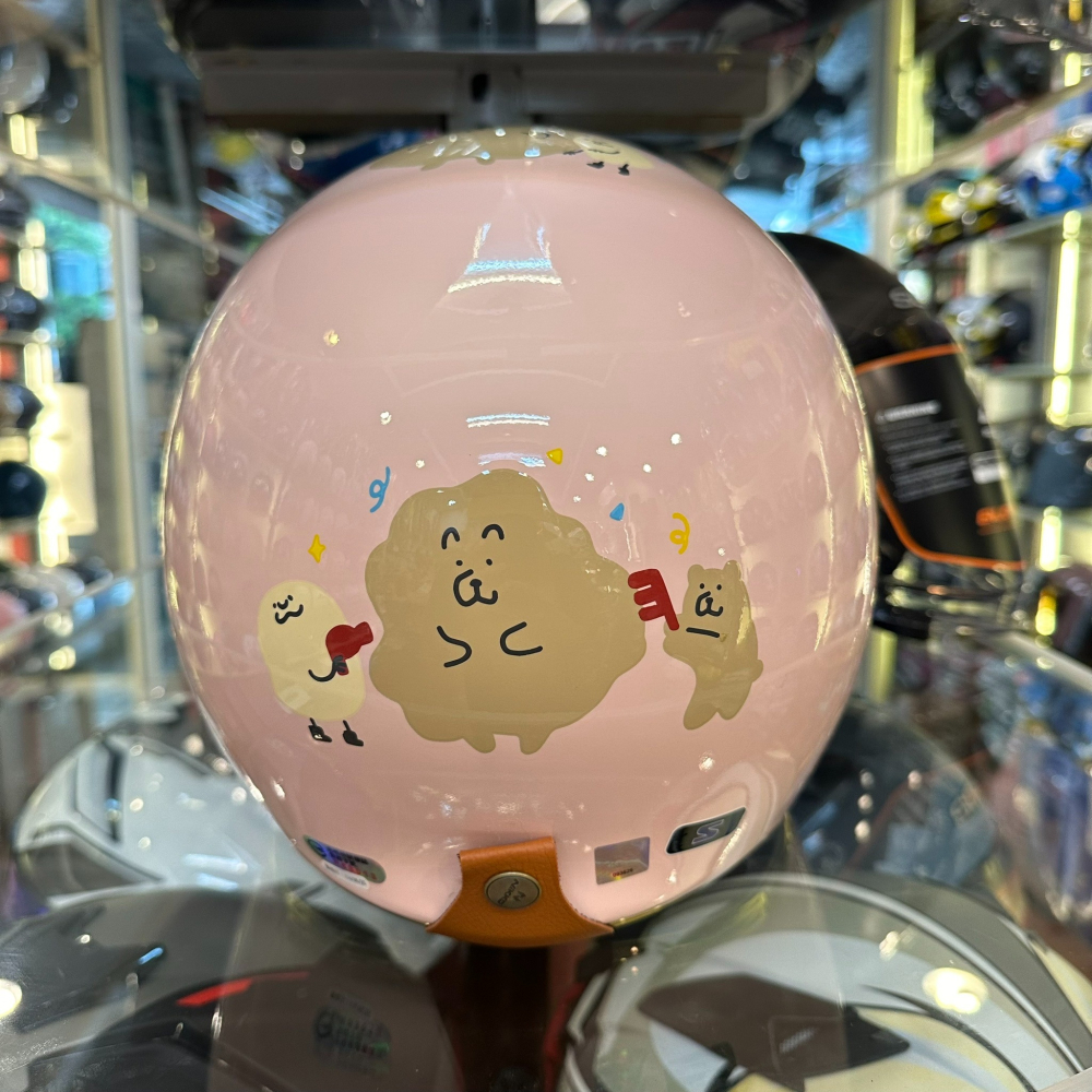 《一戴安全帽》NIKKO/N401 彩繪 泥的小捲毛熊 復古安全帽-細節圖8