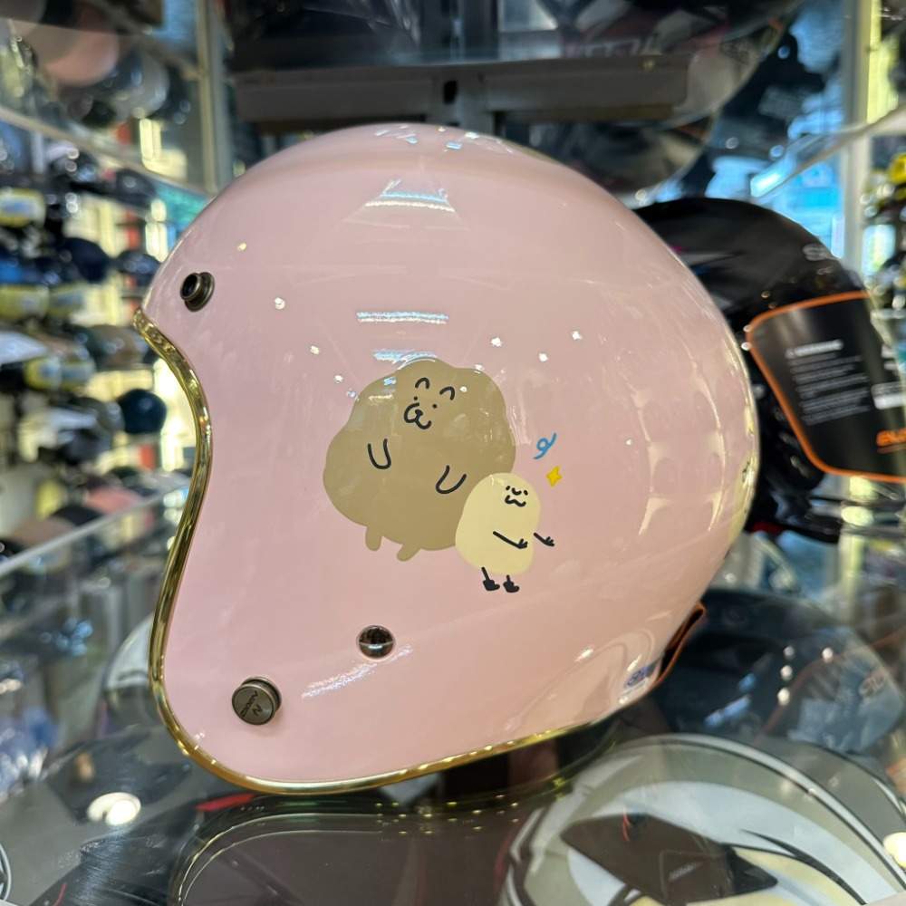 《一戴安全帽》NIKKO/N401 彩繪 泥的小捲毛熊 復古安全帽-規格圖8