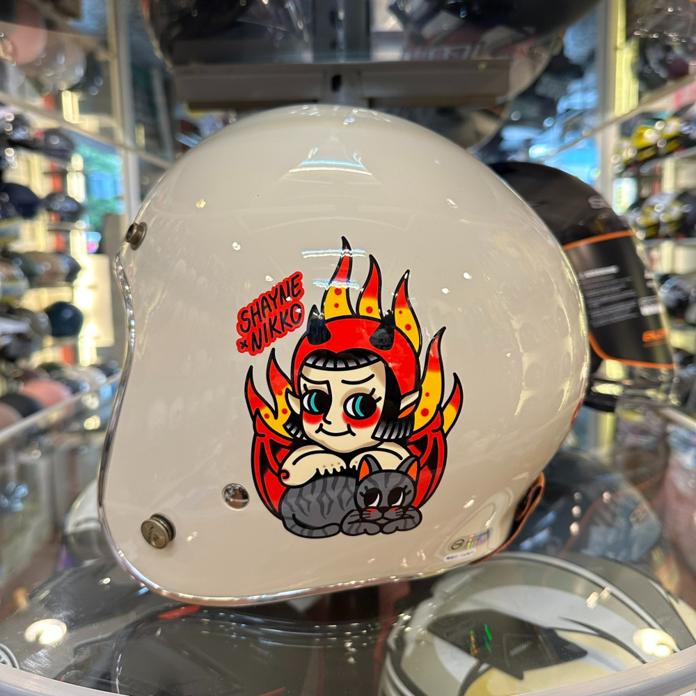 《一戴安全帽》NIKKO/N401 彩繪 小惡魔 復古安全帽-細節圖3