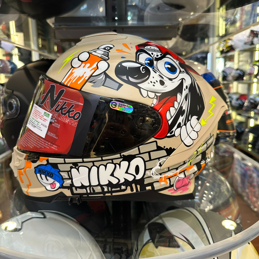 《一戴安全帽》NIKKO/N-806 II 彩繪 #23 大麥町 全罩式安全帽-細節圖4
