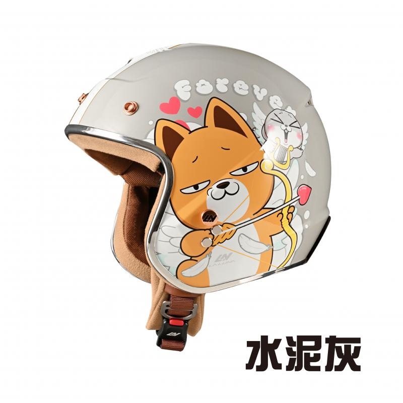 《一戴安全帽》LALUNA/RETRO-1 好想兔 聯名款 3/4 小型復古帽 彩繪款 親子安全帽 磁吸扣-細節圖9