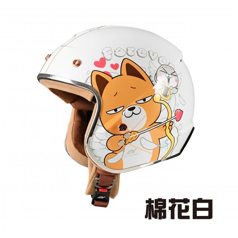 《一戴安全帽》LALUNA/RETRO-1 好想兔 聯名款 3/4 小型復古帽 彩繪款 親子安全帽 磁吸扣-細節圖10