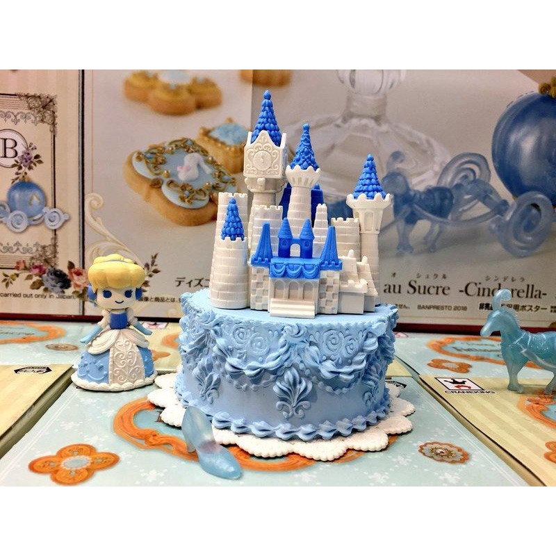 迪士尼 城堡蛋糕 灰姑娘 仙度瑞拉 場景組 A+B 2款一套-細節圖2