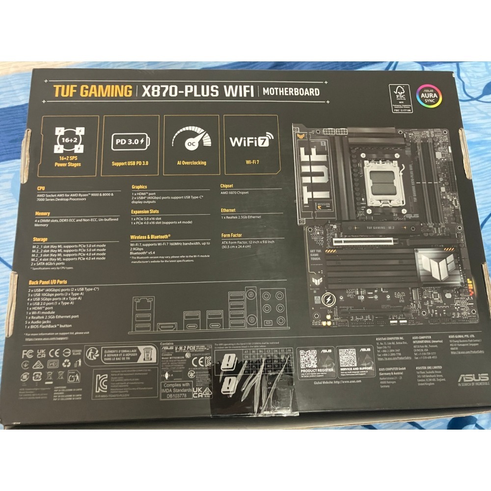 TUF GAMING X870-PLUS WIFI AMD AM5 主機板 二手-細節圖10