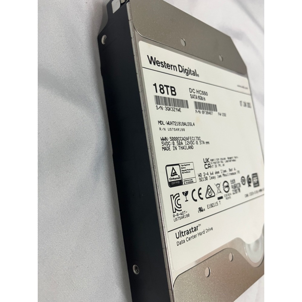WD 威騰 HC550 16TB 二手 企業級 3.5吋 HDD硬碟 大容量 近四萬小時 512MB CMR-細節圖5
