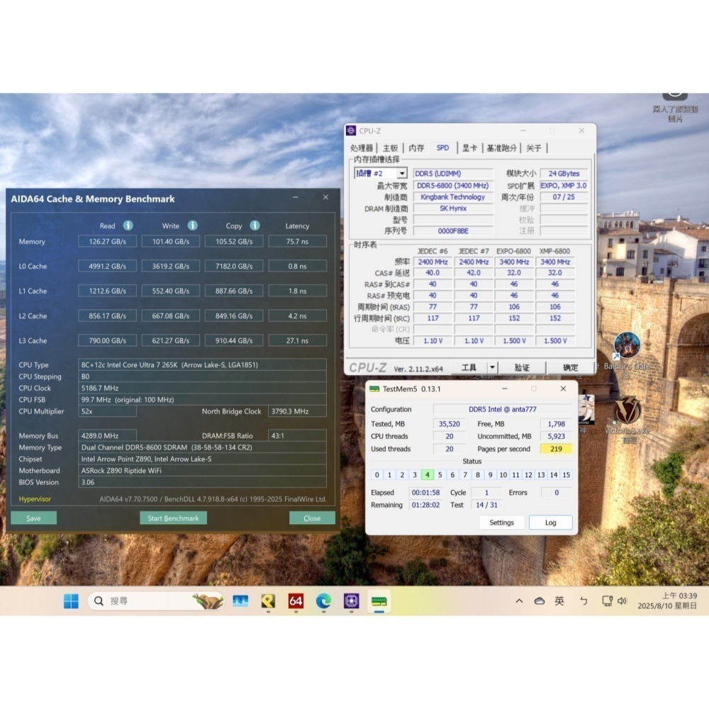 KingBank 金百達 海力士 M-die DDR5 6800MHz 24GB×2（48GB）CL32 黑色 記憶體-細節圖5