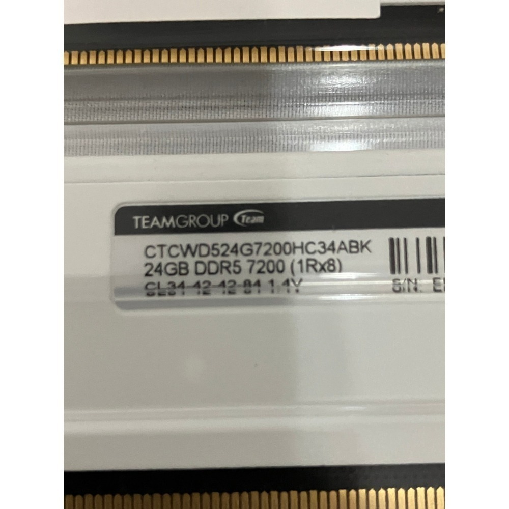十銓 T-CREATE  EXPERT DDR5 7200 48G(24Gx2) CL34 白色 桌上型超頻記憶體-細節圖3