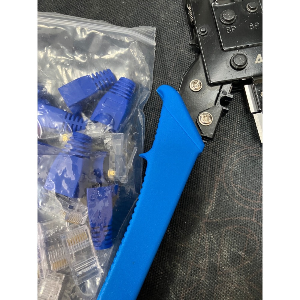 ANPX 網路線壓線鉗 水晶頭壓線 附十個CAT6水晶頭與護套-細節圖3