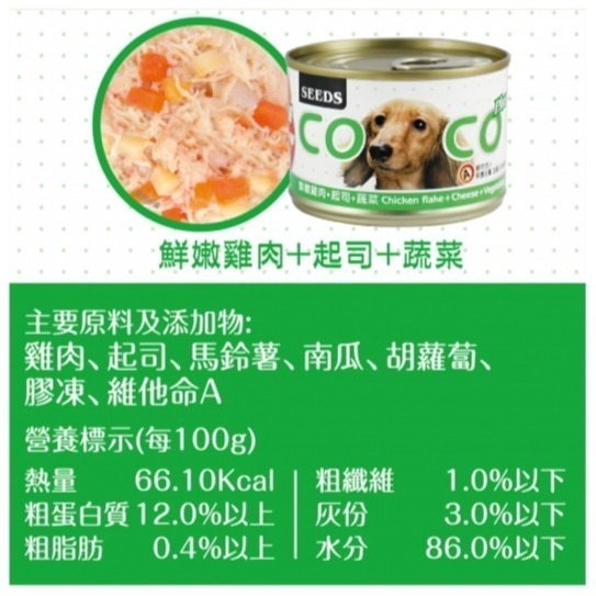 #單罐#《惜時Seeds》CoCo Plus愛犬機能餐罐 / 狗罐頭-170克(共五款)-細節圖5