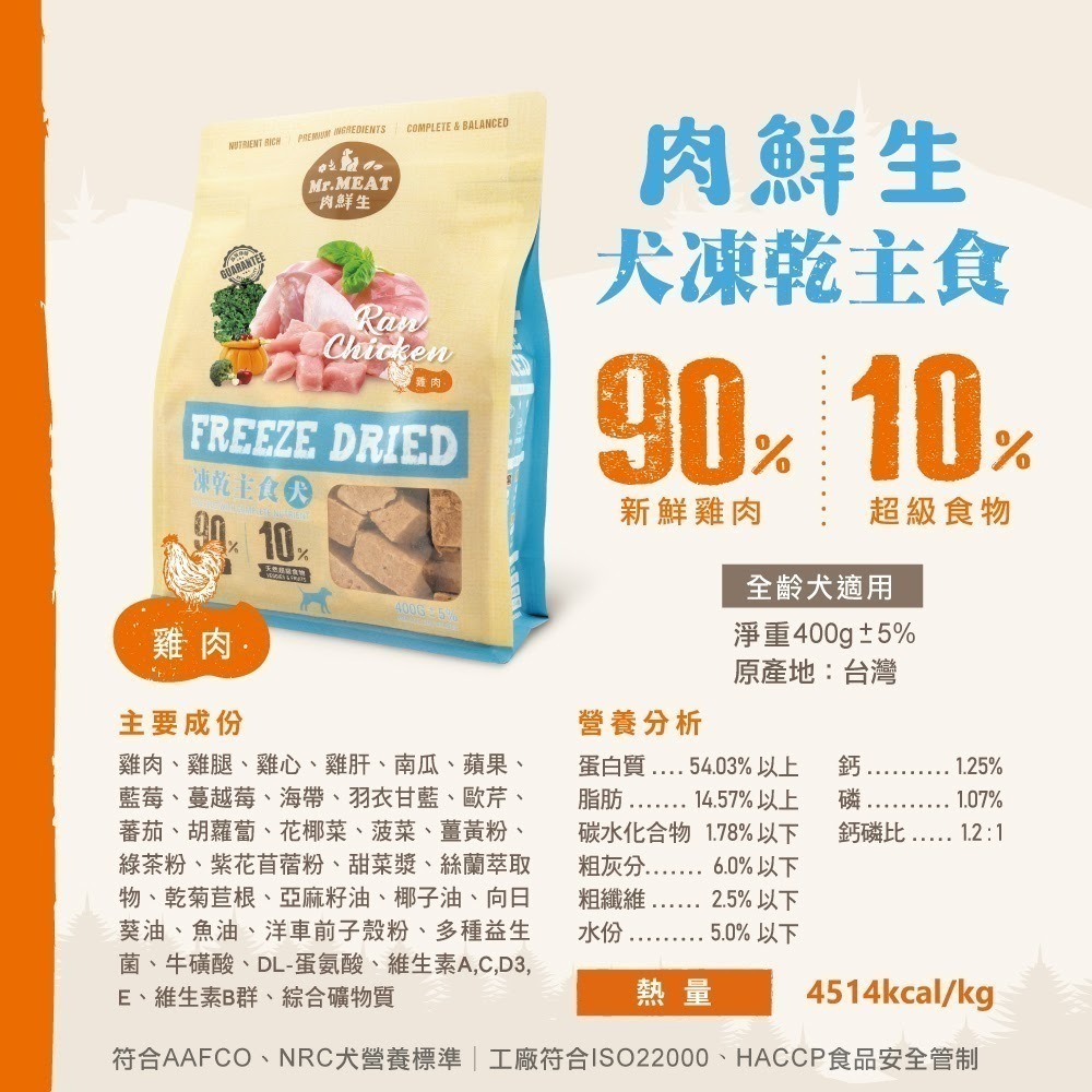 #短效特價#【Mr.MEAT 肉鮮生】貓狗凍乾主食餐-400g-細節圖8