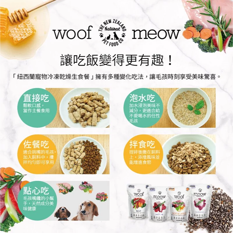 #預購#【NZ Natural 鮮開凍】 meow-貓咪冷凍乾燥生食餐 280g-細節圖3