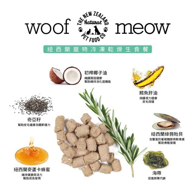 #預購#【NZ Natural 鮮開凍】 woof-狗狗冷凍乾燥生食餐 280g/1kg-細節圖7