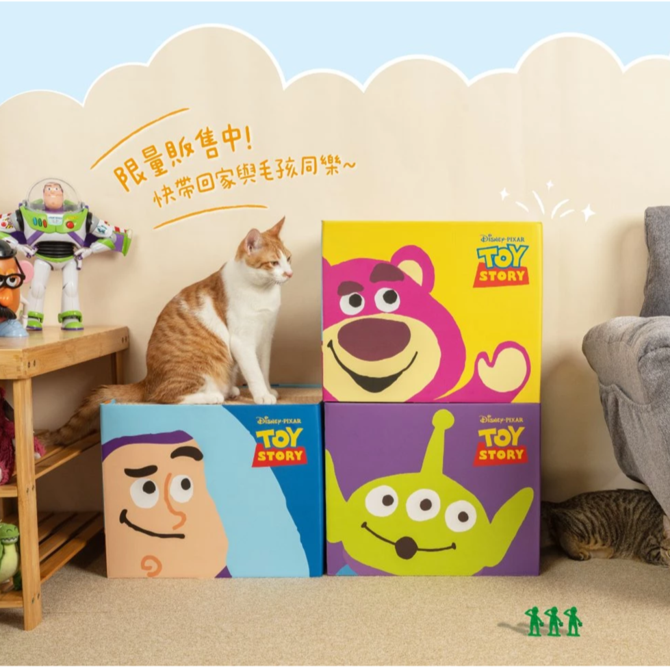 ▶限宅配◀【汪喵星球】玩具總動員系列 雙層貓抓屋-三款-細節圖5