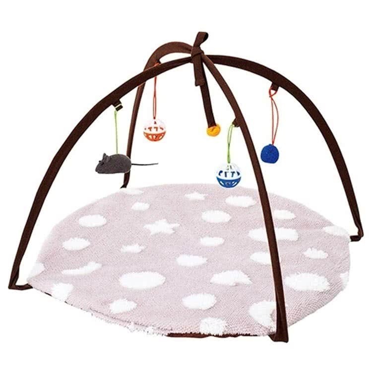 #出清特價#【日本Marukan】貓咪健身架 點點墊 貓響紙玩具 CT-484-細節圖2