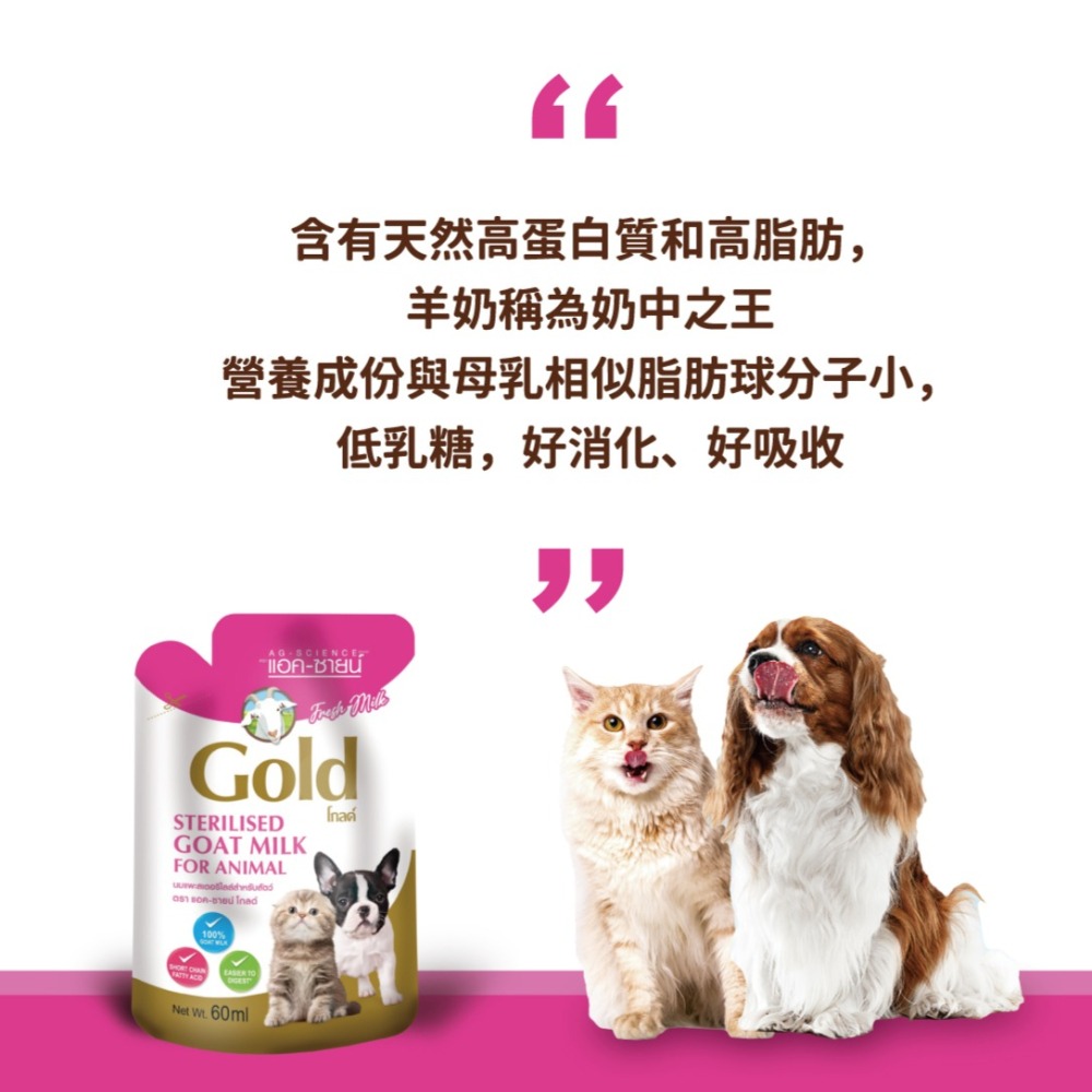 【12包入】GOLD 貓犬用新鮮滅菌/無乳糖/幼貓犬-山羊奶60ml-細節圖4