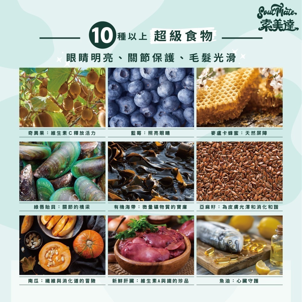 #短效特價 買1送1#紐西蘭【索美達soulmate】低溫烘焙糧+鮮食肉片狗主食餐1.8KG-細節圖3