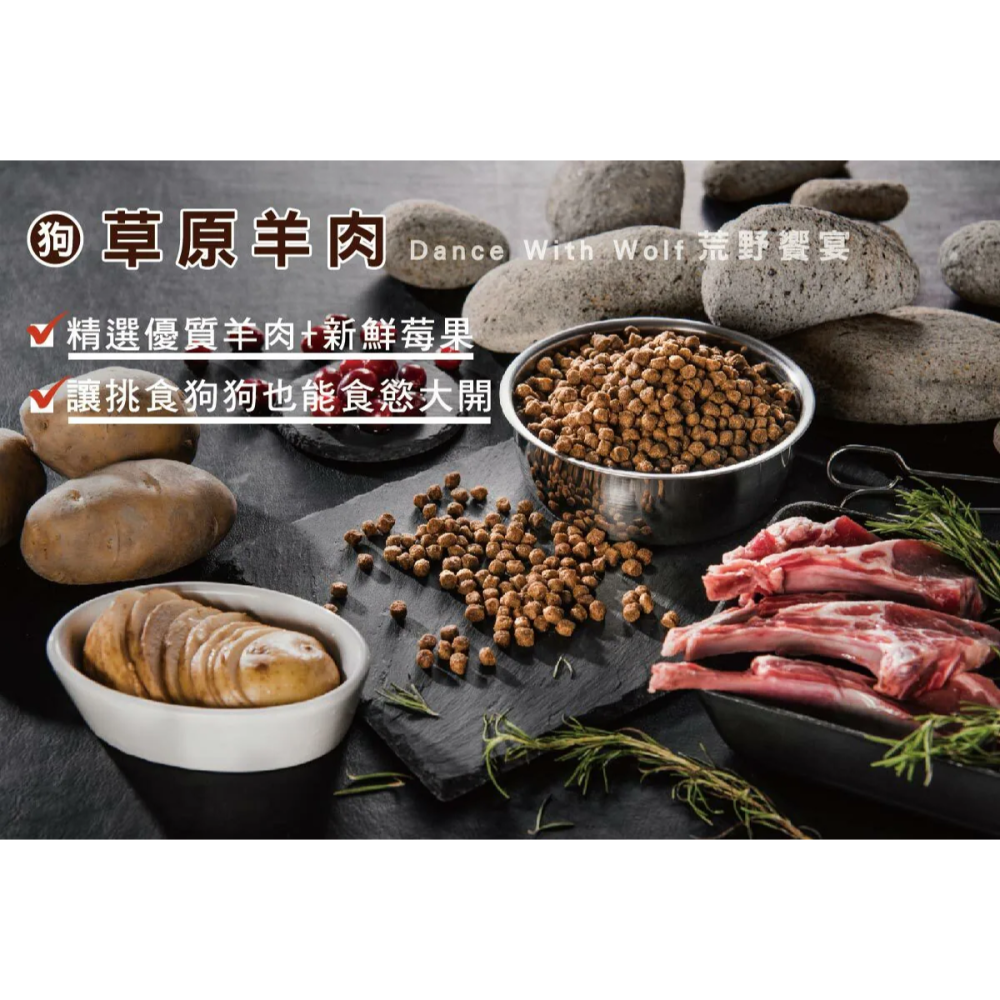 #短效特價#DANCE WITH WOLF 荒野饗宴 全齡犬 草原羊肉莓果-細節圖4
