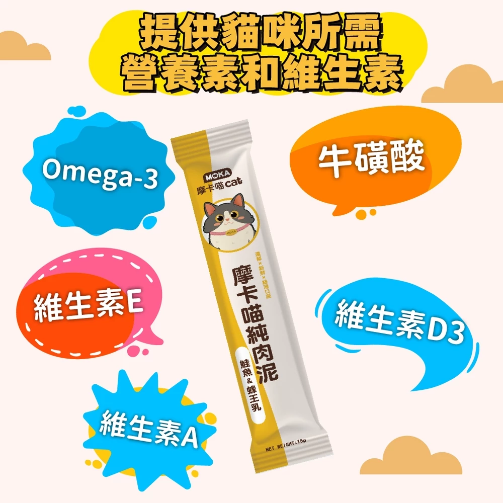 #新品特價#【MOKA摩卡喵】純肉泥 貓咪肉泥 多款-15G*4包-細節圖4