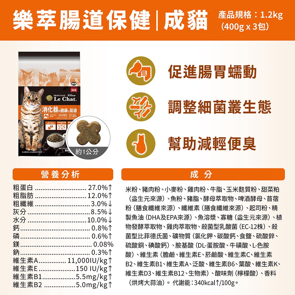 #新品特價#【YEASTER易思達】樂萃 Le Chat 成貓1.2KG (五款)-細節圖8