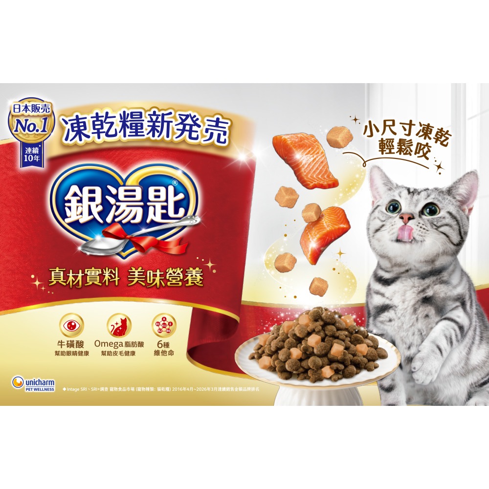 #新品特價#【Unicharm 嬌聯】銀湯匙貓凍乾糧系列800G~900G-細節圖2