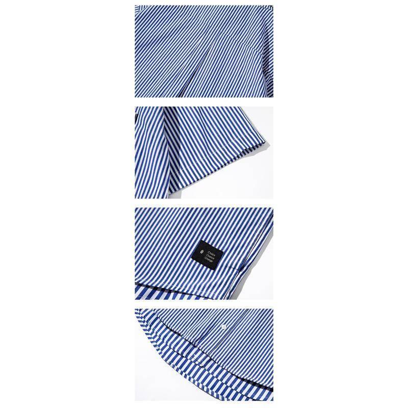 city boy 廓形 男生日系襯衫 古著 假兩件式 日系寬鬆 落肩 復古 簡單穿-細節圖8