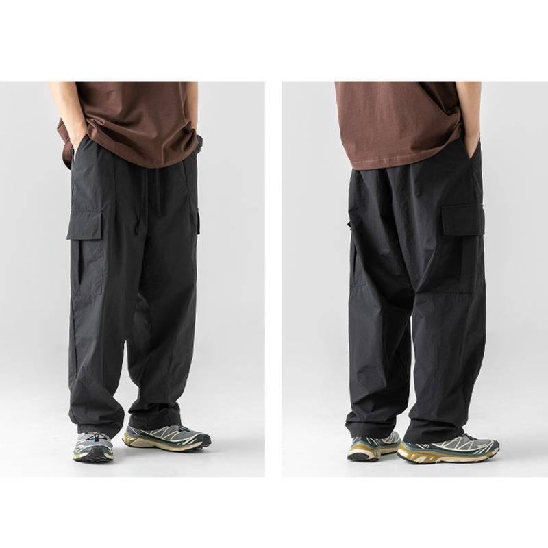 日系 City Boy 工裝長褲 Gorpcore 上寬下窄 大口袋 速乾機能 打摺褲  寬褲 休閒 男-細節圖2