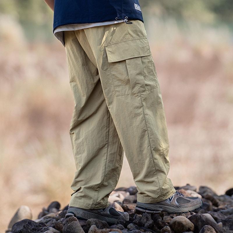 日系 City Boy 工裝長褲 Gorpcore 上寬下窄 大口袋 速乾機能 打摺褲  寬褲 休閒 男-細節圖7