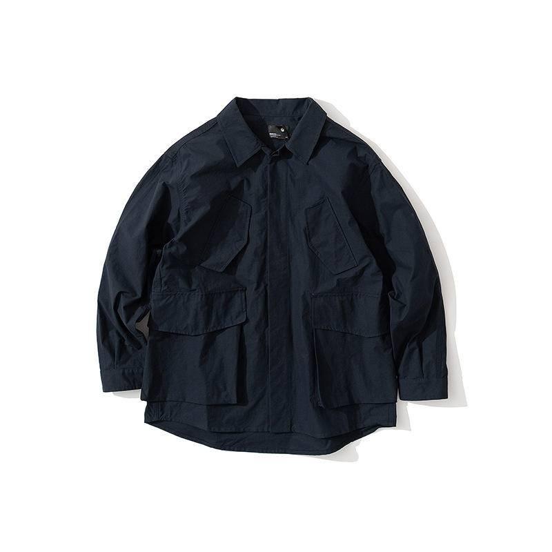 機能工裝襯衫 多口袋 cityboy 日系寬鬆 纯色工装 機能服飾 男女適宜-細節圖2