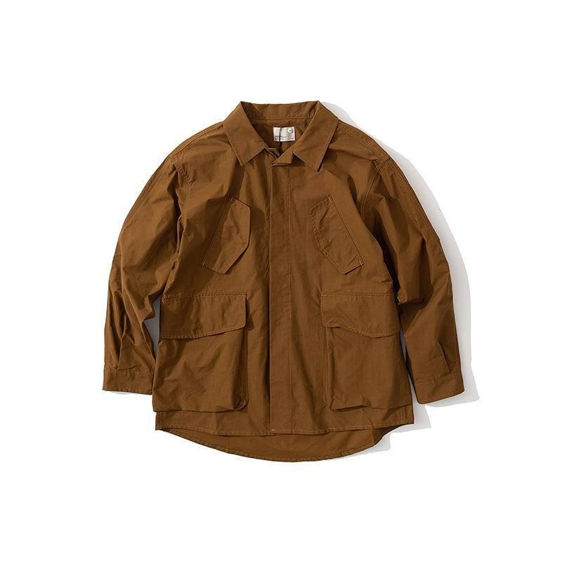 機能工裝襯衫 多口袋 cityboy 日系寬鬆 纯色工装 機能服飾 男女適宜-細節圖3