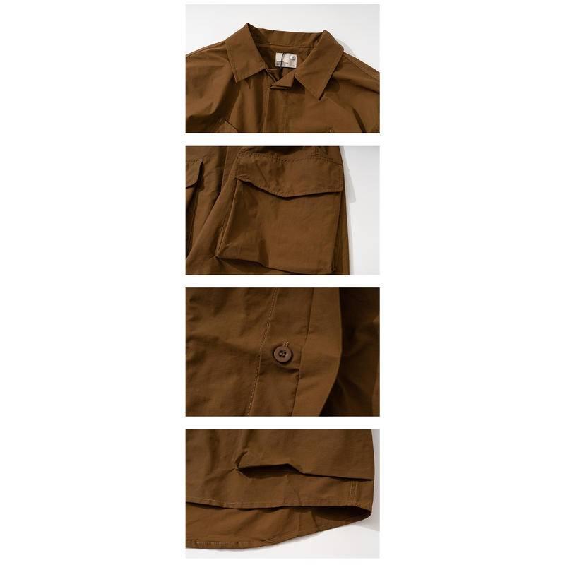 機能工裝襯衫 多口袋 cityboy 日系寬鬆 纯色工装 機能服飾 男女適宜-細節圖7