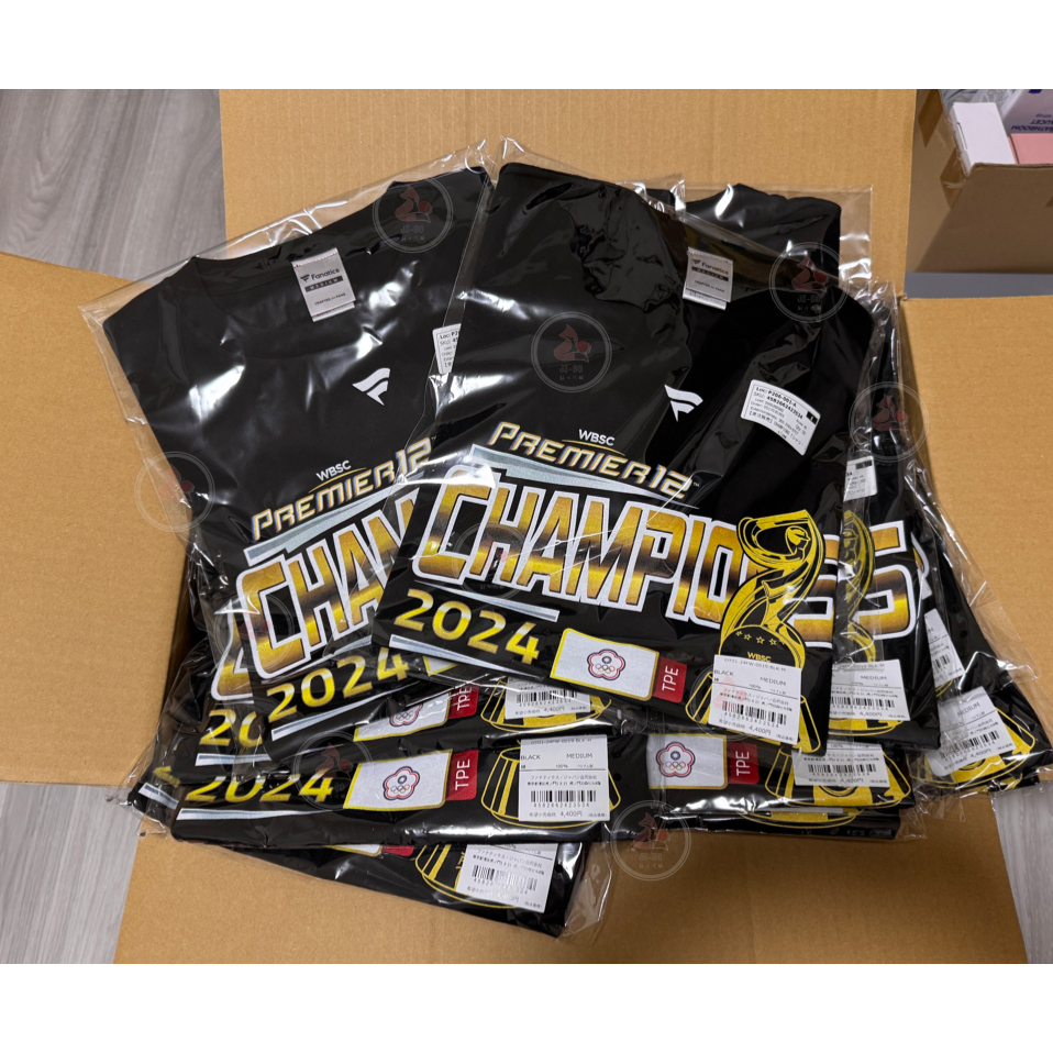【JiBo吉寶日本代購】現貨 Fanatics WBSC 2024 中華隊冠軍T恤 世界棒球 12強 紀念T-細節圖2