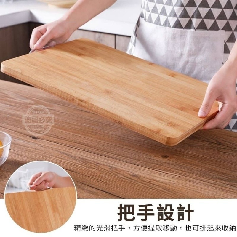 可掛式方型加厚木質砧板-細節圖6