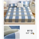 藍色格子 單人120x200送枕套x1