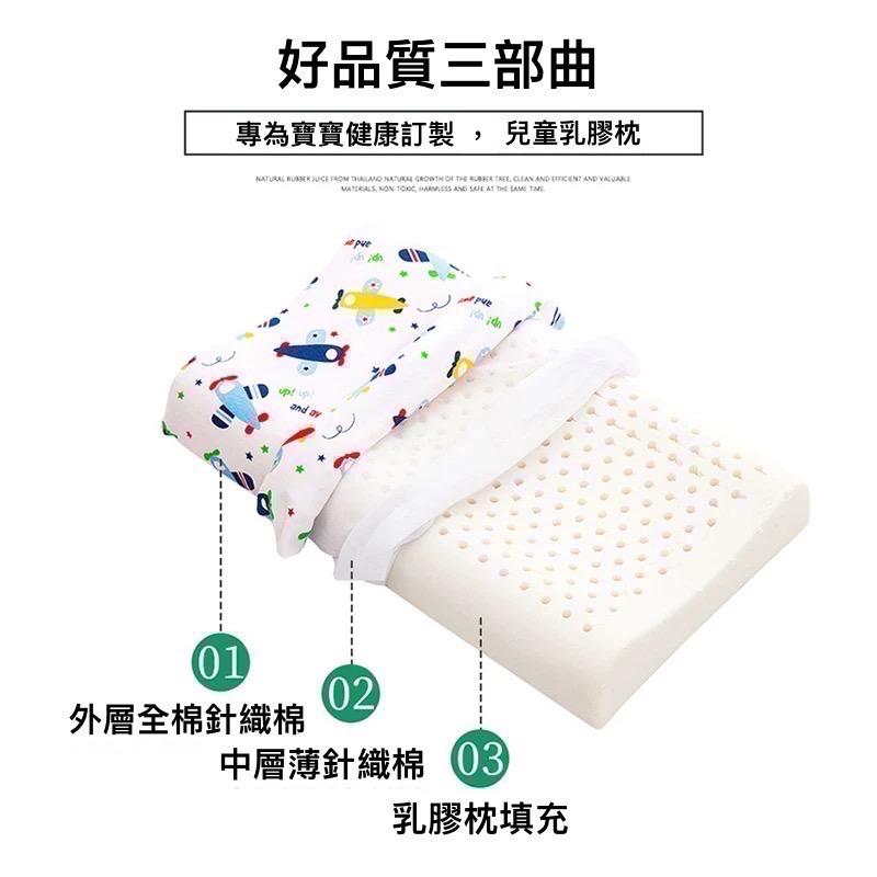 🌳天然乳膠  🍭兒童枕 👼🏻讓孩子🚫告別塵蟎🚫  ❤️呵護寶貝頸椎❤️-細節圖5