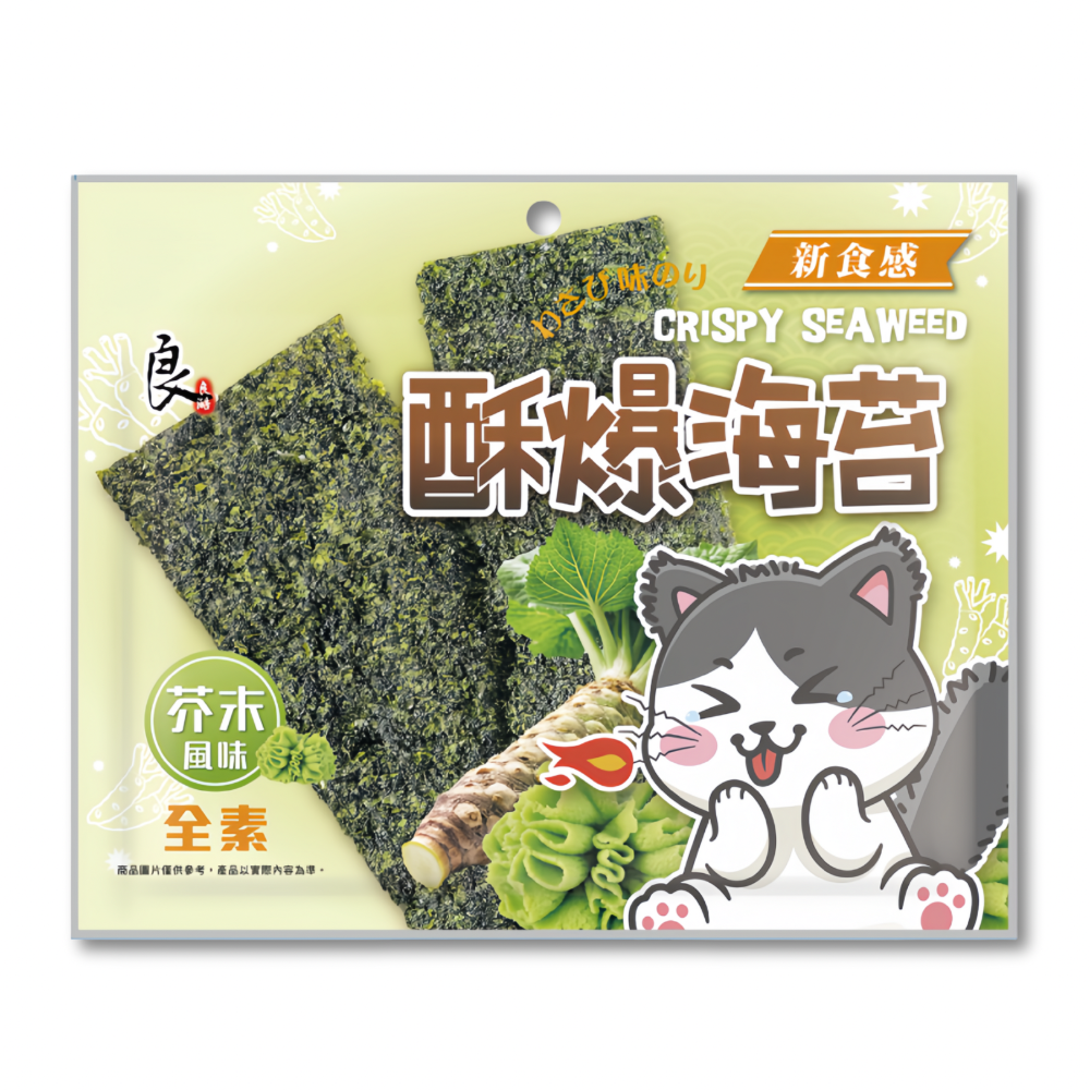 新效期 椒鹽海苔/酥爆海苔 唐辛子 大蒜 梅子 原味日式 片烤海苔巧益加厚-規格圖3
