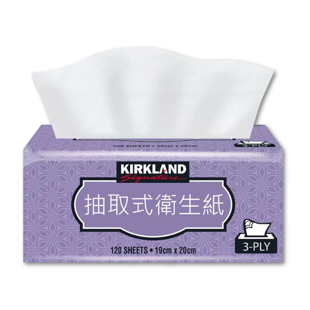 科克蘭 三層抽取衛生紙 120抽-規格圖1