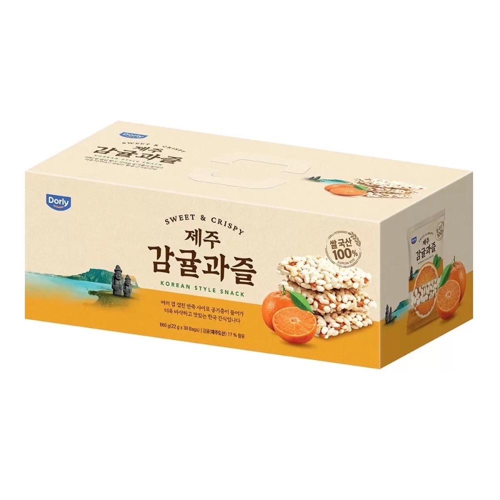好市多 Dorly 濟州橘香米餅 整箱 30包-細節圖2