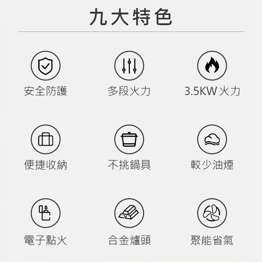 【卡式爐】一體式 戶外 卡式爐 便攜防風 大火燃氣爐 聚會露營爐具 一爐多用 贈手提箱-細節圖3