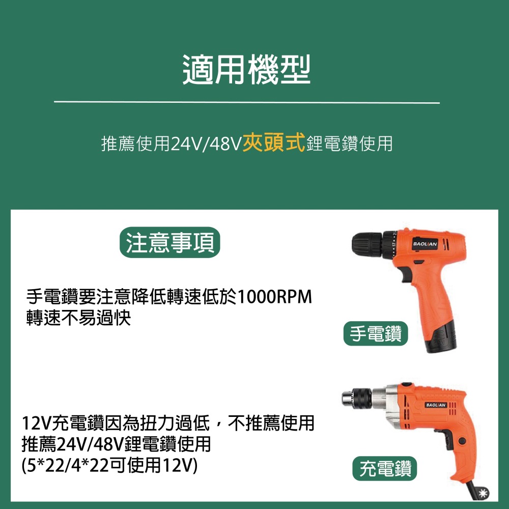 【泰鑫工具】「電鑽專用」 鑽土鑽尾 挖孔鑽頭 園藝用具 鑽土鑽頭  80*300mm-細節圖5