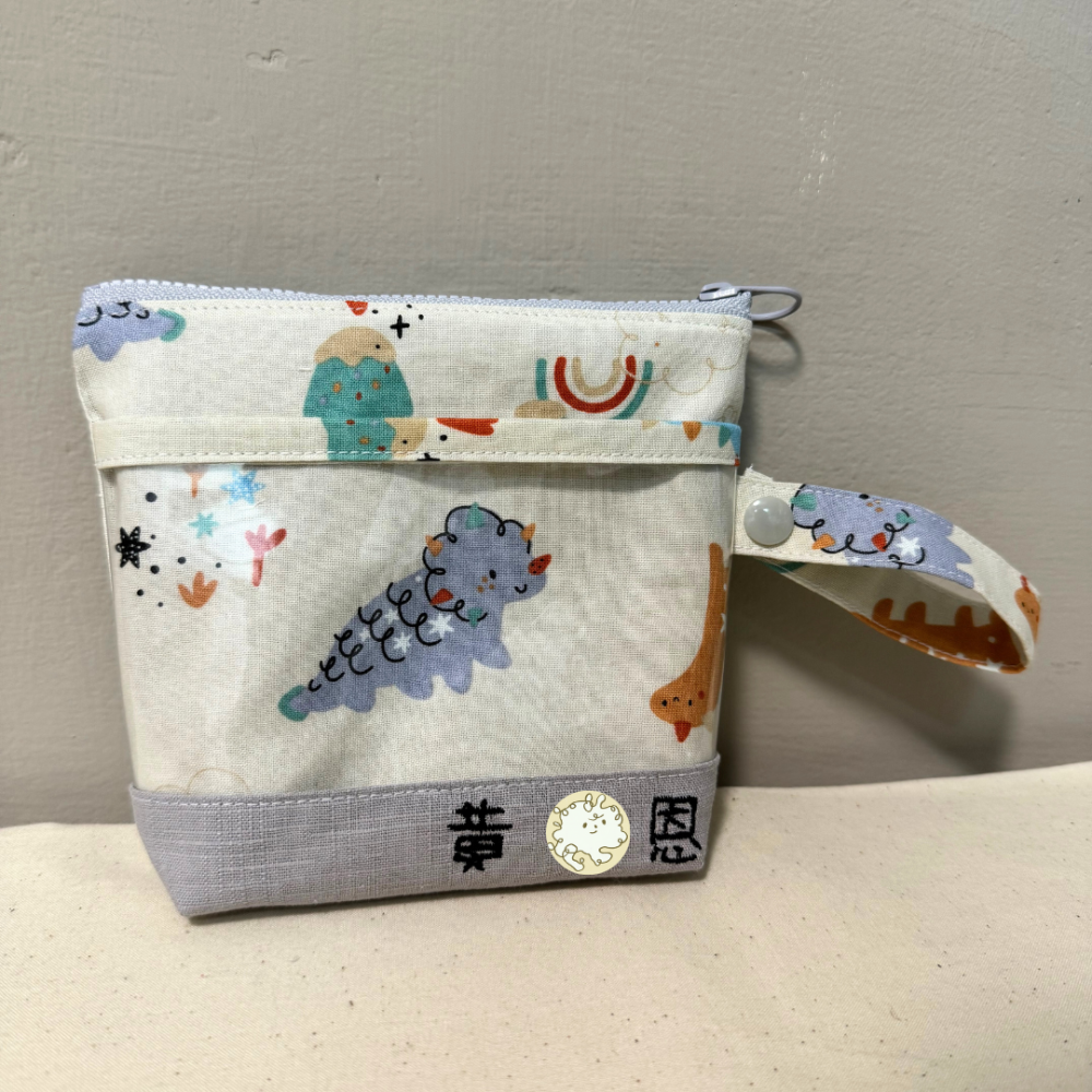 剪線頭手作｜刺繡托藥袋 客製化繡名字 客製化選布-細節圖2