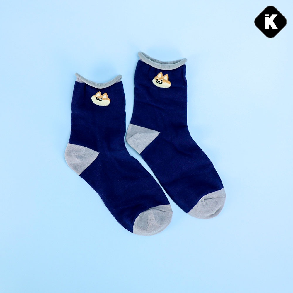 韓國襪子 萌動物捲邊中筒襪-細節圖7