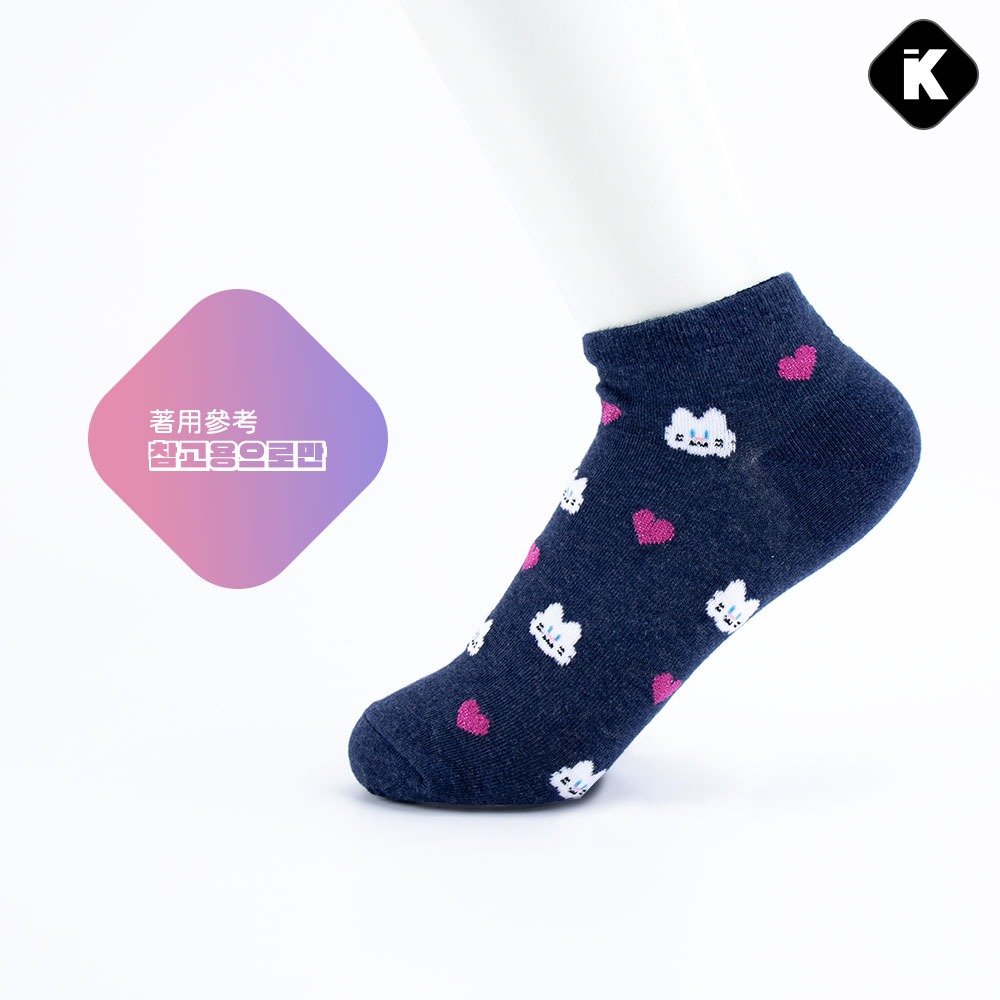 韓國襪子 金蔥愛心貓咪短襪-細節圖3