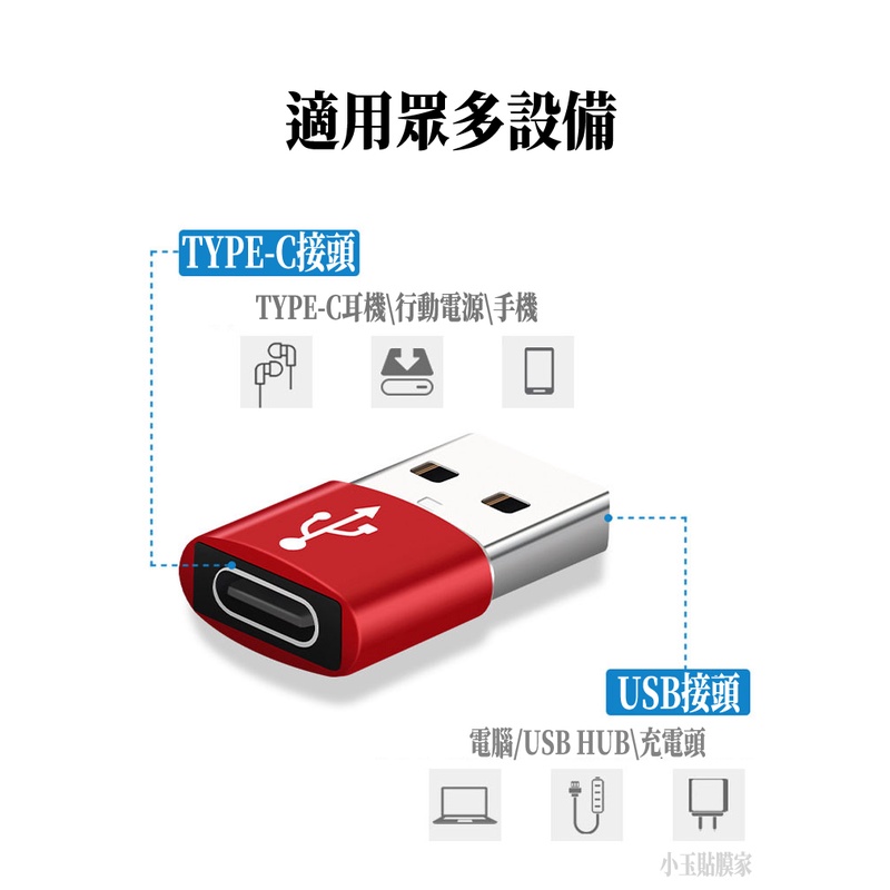 TYPE-C轉USB轉接頭 USB轉TYPE-C轉接頭USB3.0 適用蘋果三星充電線 安卓手機PD充電線轉接頭-細節圖2