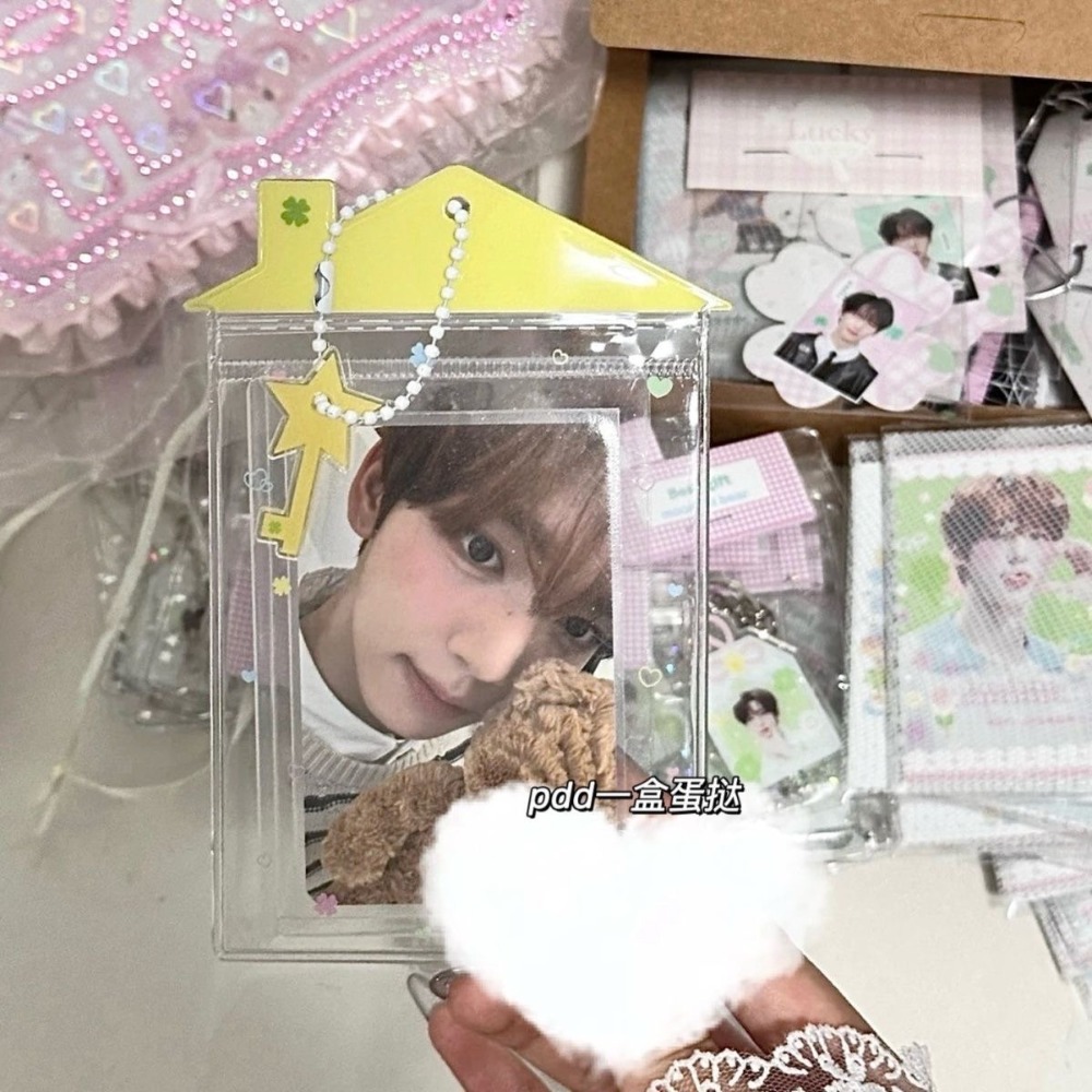 特價ins韓系透明可愛房子卡套-細節圖3