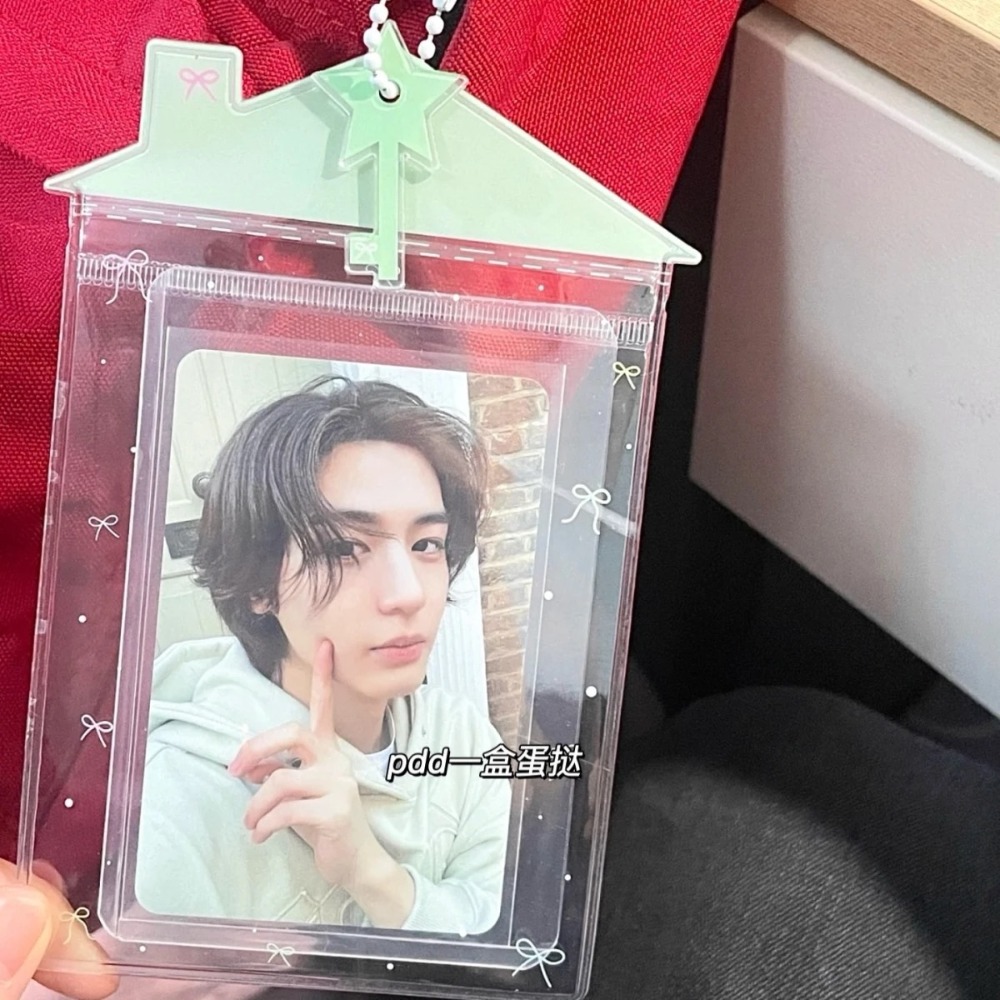 特價ins韓系透明可愛房子卡套-細節圖4