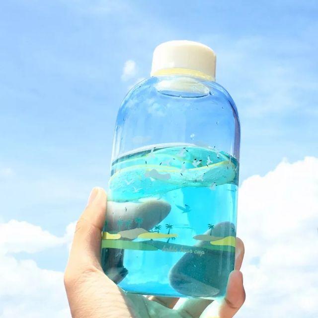 【台灣秒發】韓風 星空玻璃杯 漸變色玻璃杯 大容量玻璃杯 漸層 玻璃杯 漸變色 玻璃杯 韓風玻璃杯 玻璃水杯 提手玻璃杯-細節圖6