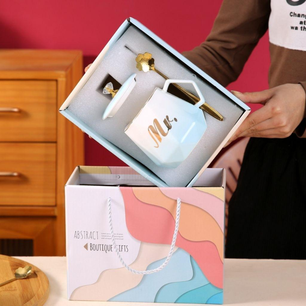 【北歐風】石紋馬克杯 420ml 大理石馬克杯 北歐風馬克杯 辦公室水杯 幾何風馬克杯 大理石紋杯 石紋杯 早餐杯-細節圖6